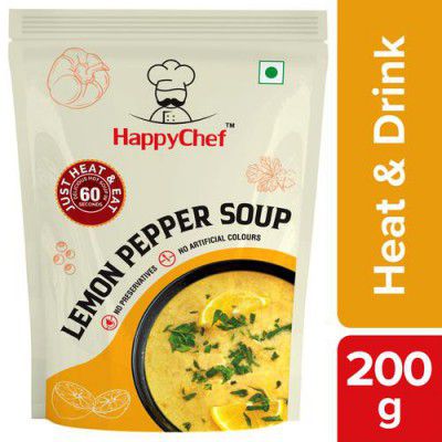 HappyChef Lemon Pepper Soup - Heat & Drink, 200 g Pouch