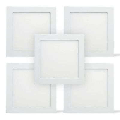 Harold Electricals 18-Watts Concealed Square LED Panel Light for Indoor Ceiling & Surface Home Decoration | Aluminium Body |Dust Proof, Energy Saving - Warm White Light (Pack of 5)