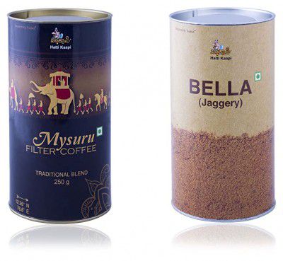 Hatti Kaapi Mysuru Filter Coffee and Bella/Jaggery 500 Grams (Combo of 2)