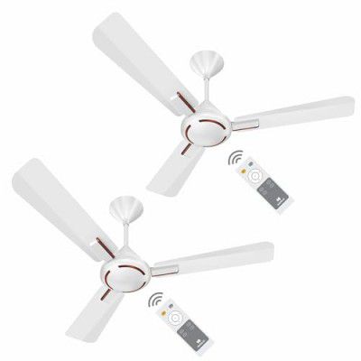 Havells 1200mm Ambrose BLDC Motor Ceiling Fan | 5 Star Rated with RF Remote, 100% Copper, Upto 57% Energy Saving (Pack of 2, Pearl White Wood)