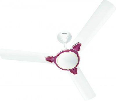 Havells 1200mm Equs Energy Saving Ceiling Fan (White Maroon, Pack of 1)