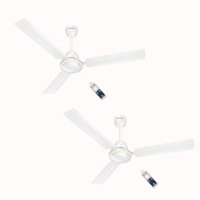 Havells 1200mm Glaze BLDC Motor Ceiling Fan | 5 Star with RF Remote, 100% Copper, High Air Delivery | Upto 60% Energy Saving, ECO Active Technology, Inverter Friendly | (Pack of 2, White)