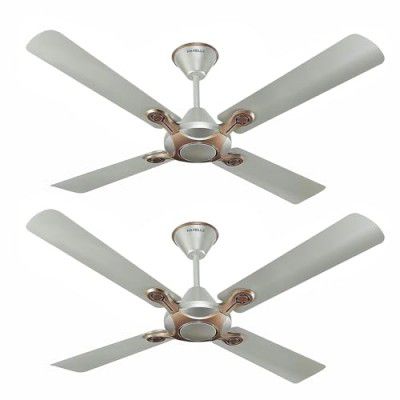 Havells 1200mm Leganza ES 4B Ceiling Fan | Best fan in 4 Blade, Premium Finish Decorative Fan, High Air Delivery | Energy Saving, 100% Pure Copper Motor, 2 Year Warranty | (Pack of 2, Bronze Gold)