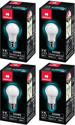 HAVELLS 9 W Round B22 LED Bulb  (White, Pack of 4)