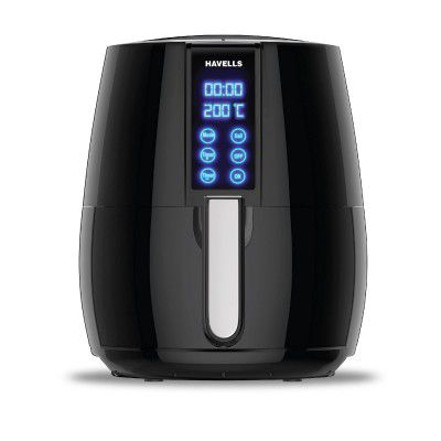 Havells Air Fryer Prolife Digi with 4L Capacity | Digital Touch Panel | Auto On/Off | 60 Min Timer | Basket Release Button | Air Filtration System