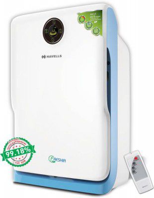 HAVELLS AP20 Portable Room Air Purifier  (White, Blue)