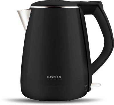 HAVELLS Aqua plus 1500w Electric Kettle  (1.2 L, Black)