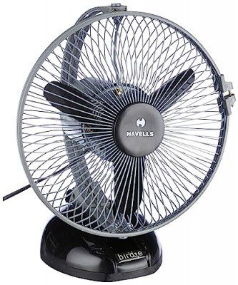 Havells Birdie 230mm Personal Fan | Aerodynamically designed (Pack of 1, Black Grey)