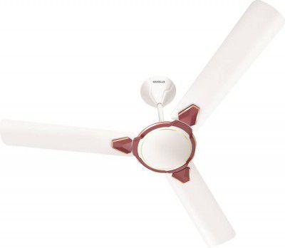 HAVELLS Equs ES 1200 mm 3 Blade Ceiling Fan (White Maroon, Pack of 1)