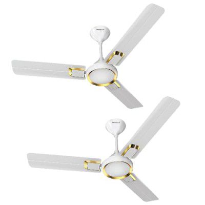 Havells Glaze 1200mm 1 Star Energy Saving Ceiling Fan (Elegant White Gold, Pack of 2)