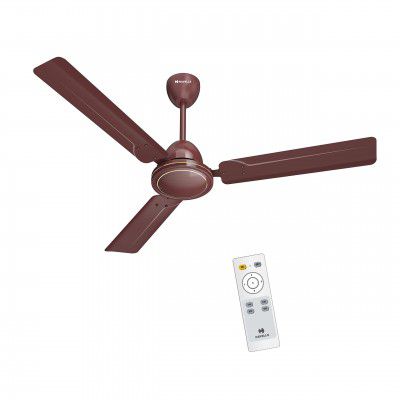 Havells Glaze Decorative BLDC 1200mm Energy Saving with Remote Control 5 Star Ceiling Fan (Brown, Pack of 1)