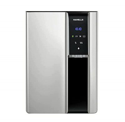 Havells Gracia Alkaline Water Purifier|Hot|Warm|Ambient dispensing, Copper+Zinc+natural minerals, 8 stage Purification, 6.8L Stainless Steel tank, RO+UV+UV LED, 24*7 Tank Sanitization (Silver & Black)