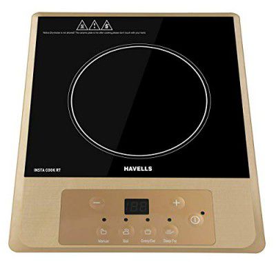 Havells Induction Cooktop Insta Cook - RT | 4 Cooking Options | Glass Ceramic Plate | Black