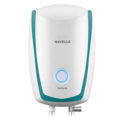 Havells Instanio 1-Litre 3KW Instant Water Heater (Geyser), White Blue, Wall Mounting