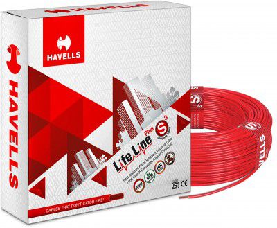 Havells Life Line Plus S3 0.75 sq mm PVC HRFR Cable (Red)