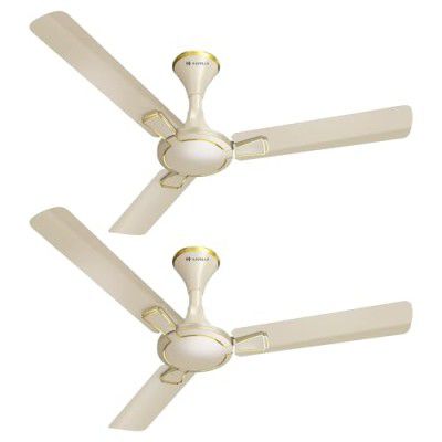 Havells Milor Decorative BLDC 1200mm Energy Saving with Remote Control 5 Star Ceiling Fan (Gold, Pack of 2)