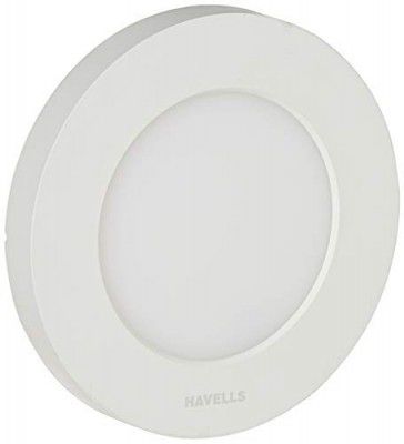 Havells Polycarbonate 6-Watt Non-Rechargeable Trim Clip On Led Panel Light (White, 3000 K, Round)