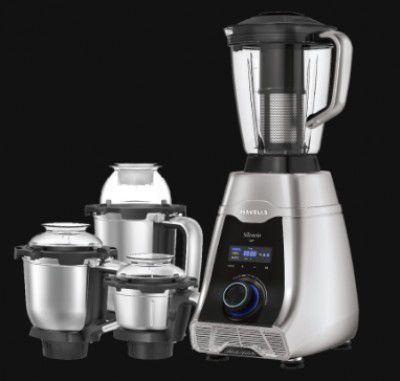 Havells Silencio 500 Watts 4 Jars Juicer Mixer Grinder (HVDC Technology, GHFMGDCX050, Silver/Black)