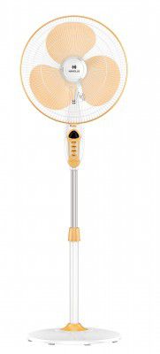 Havells Sprint 400mm Energy Saving with Remote Control BLDC Pedestal Fan (White Yellow, Pack of 1)