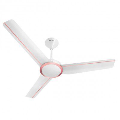 Havells Trinity 1200mm 1 Star Energy Saving Ceiling Fan (Pearl White LT Copper, Pack of 1)