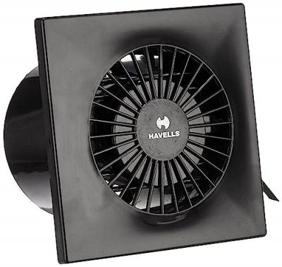 Havells Ventil Air DXZ 100mm Exhaust Fan| Duct Size: Ø3.9, Cut Out Size: Ø4.1, Watt: 18, RPM: 2500, Air Delivery: 90, Suitable for Kitchen, Bathroom, and Office, Warranty: 2 Years (Black)