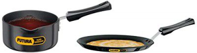 Hawkins Futura Aluminium Nonstick Flat Plastic Handle 