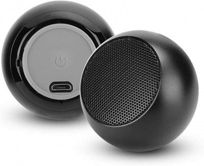 HB PLUS M3 Colorful Wireless Bluetooth Speakers Mini Electroplating Round Steel Speaker (Random Color) (Black)