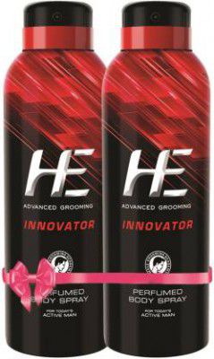 HE Innovator | Sweat & Odor Protection Perfume Body Spray - For Men (300 ml, Pack of 2)