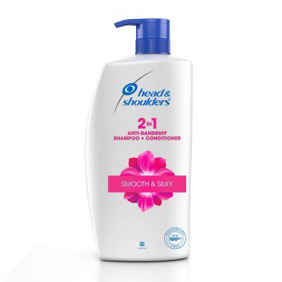 Head & Shoulders 2-in-1 Smooth and Silky Anti Dandruff Shampoo + Conditioner for Women & Men, 1L