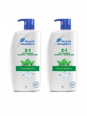 Head & Shoulders Set of 2 Cool Menthol Anti Dandruff Shampoo + Conditioner - 1 Litre Eah