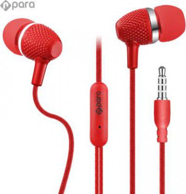 Headphones, Premium Earbuds for iPhone 5 5s 6 6s iPad iPod Wired Headset  (Red, In the Ear)