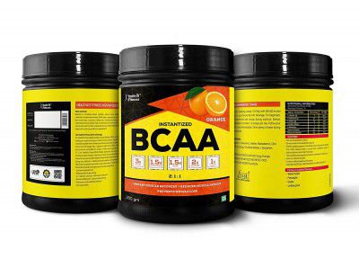 Healthvit Fitness BCAA 6000mg 2:1:1 with L-Glutamine & L-Citrulline Malate, 200g (10 Servings) Orange Flavor