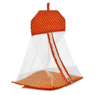 Heart Home Hanging Organizer | Net Hanging Undergarment Organizer | Versatile Dot Print Storage Bag | Undergarment Bag for Bathroom | Home | Orange