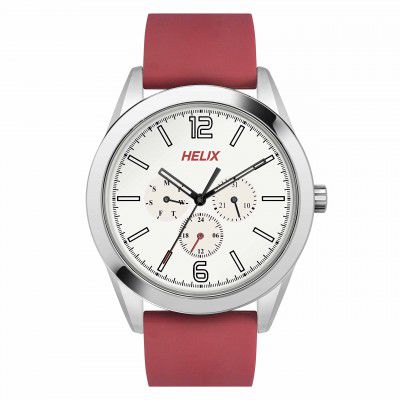 Helix Analog White Dial Men's Watch - TW031HG18