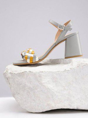 her by invictus  Women Grey Heels Sandal