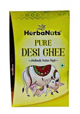 Herba Nuts Cow Ghee 1L | Bilona Method | Curd-Churned |Pure, Natural & Healthy | Lab Tested.