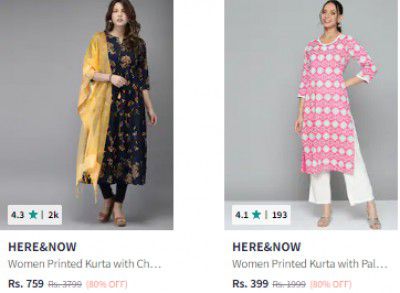 HERE&NOW Women Clothings Minimum 84% Off