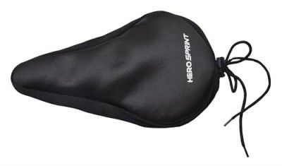 Hero Pure Gel Saddle/Seat Cover with 3D Anti-Slip Granules for Cycle - Black