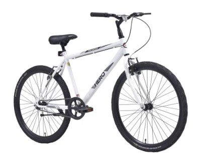 Hero Sprint Men's Frame Santiago 26T SS Hybrid Bike (White, 18 Inches, SSAN26WHWH01HM)