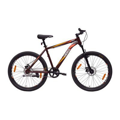 Hero Sprint Riot 26T Single Speed Mountain Cycle | Front-Suspension | Dual Disk | Ideal Age 12+ Years for Men and Women | Unisex