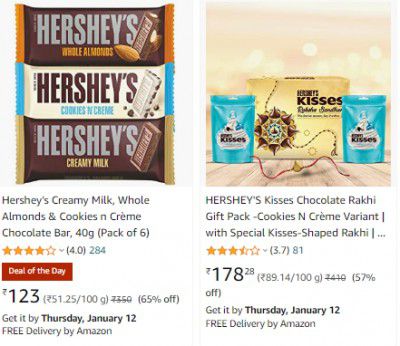 Hershey's Chocolate upto 80% Off | Starts ₹93