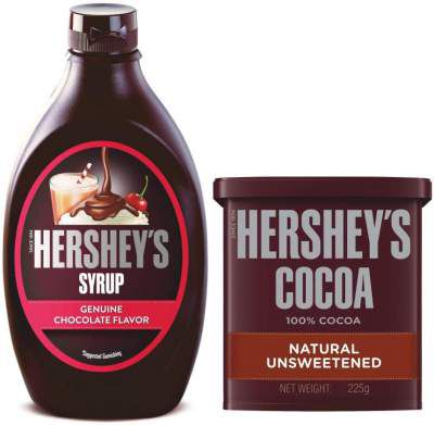 Hershey's Cocoa Powder, 225g and Hershey's Chocolate Syrup, 623g