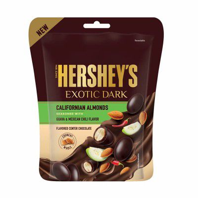 Hersheys Exotic Dark Chocolate- Californian Almond Seasoned with Guava-Mexican Chili Flavor 90g ( Pack of 3)