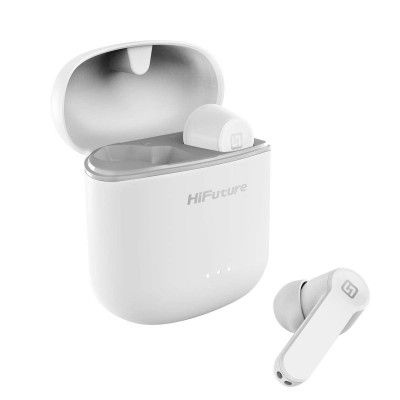 HiFuture FlyBuds Truly Wireless Bluetooth in Ear Headphone with Mic (Pearl White)