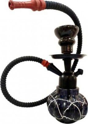 HIGHSMOKE 8 inch Glass Iron Hookah (Black)