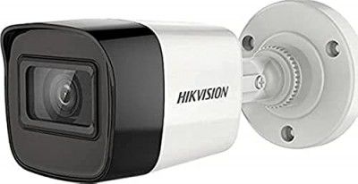 HIKVISION 2MP Outdoor Wired HD1080p with inbuilt Mic for Audio Recording DS-2CE16D0T-ITPFS + USEWELL BNC/DC, White