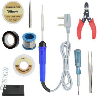 Hillgrove 10in1 Biggers 25W Soldering Iron Kit 25 W Simple  (Flat, Pointed Tip)