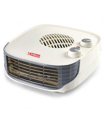 HILTON Fan Heater 1000/2000 Watts Fan Room Heater Multi Mode with Adjustable Thermostat ISI Low Power Consumption Fast Heating Upgarded Model(White)