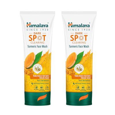 Himalaya Dark Spot Clearing Turmeric Face Wash | Reduce dark spots in 7 days | 100ml (Pack of 2)