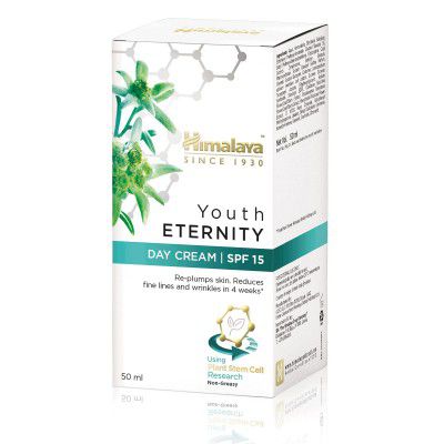 Himalaya Youth Eternity Day Cream for Women with Niacinamide, Edelweiss & SPF 15 | Best Anti-ageing cream for Radiant, hydrated skin | Clinically tested for Normal, Dry, Oily & Combination skin |50 gm